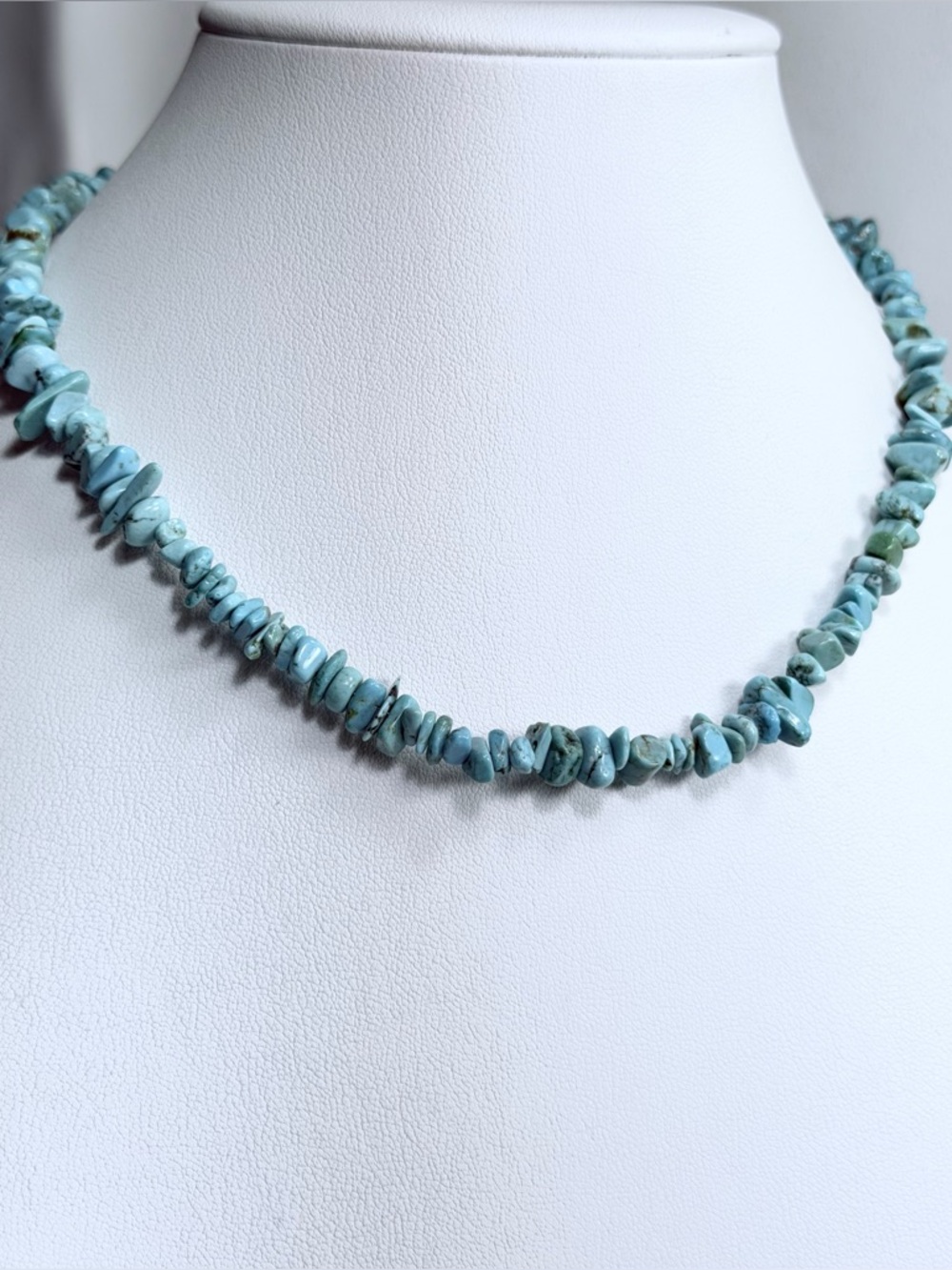 Peyote Bird Vintage Sterling Silver Turquoise Necklace 16”-18” - Picture 2 of 12